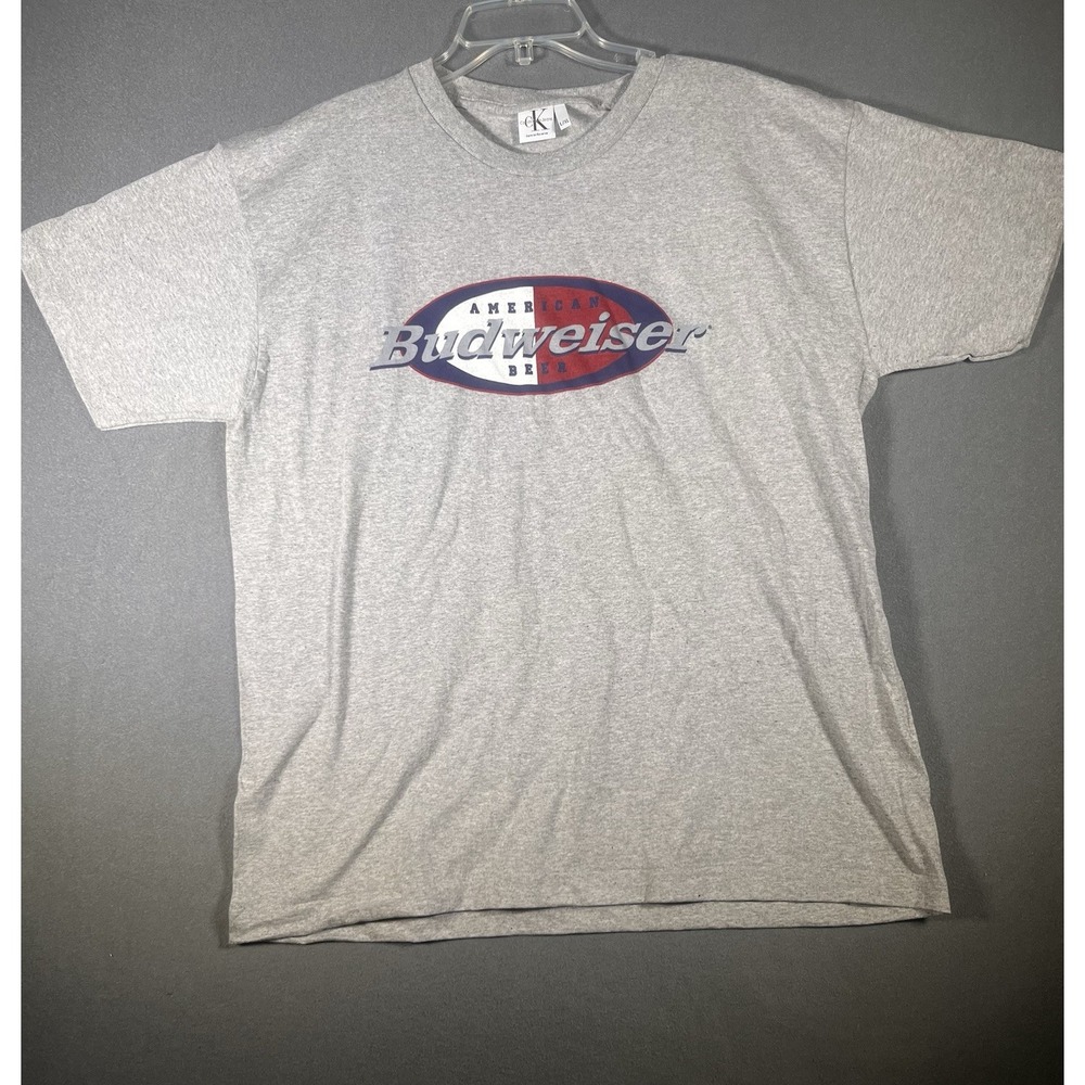 VTG Budweiser Calvin Klein Grey Shirt - Large/X Large Rare L/XL